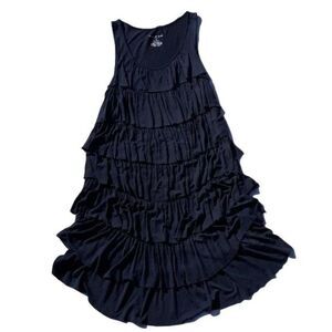 Liz Lange Maternity Dress Sleeveless Ruffled Blk
